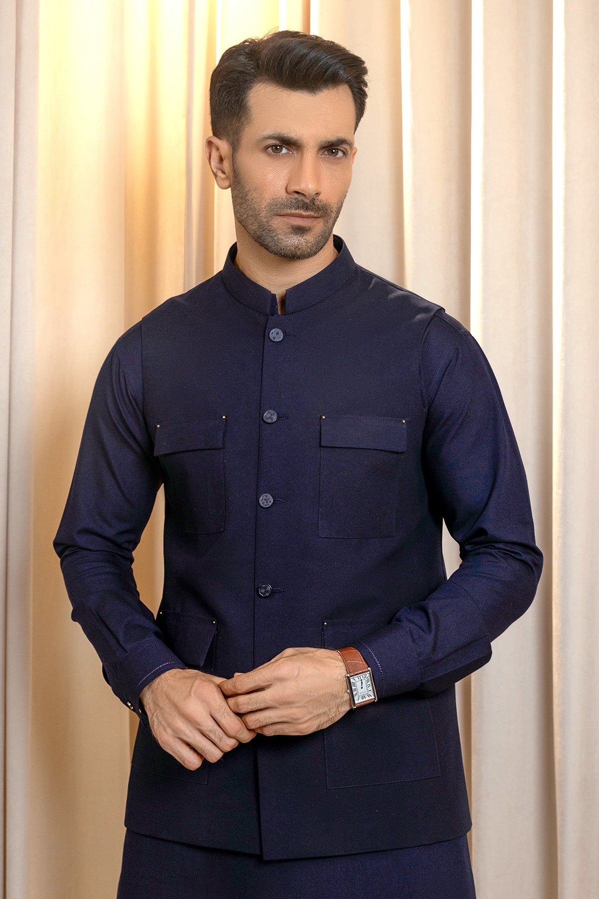 Men’s Deep Blue Waistcoat Waistcoat Set