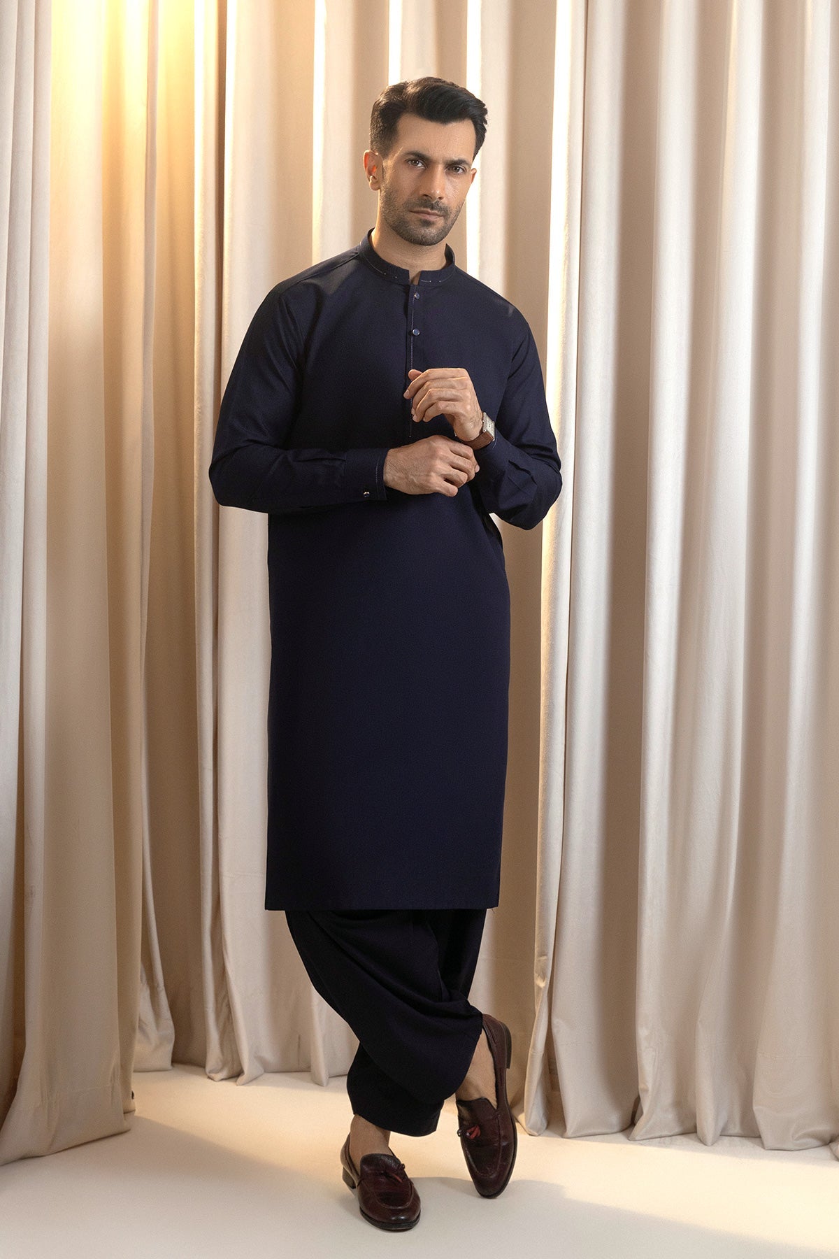 Men’s Deep Blue Waistcoat Waistcoat Set