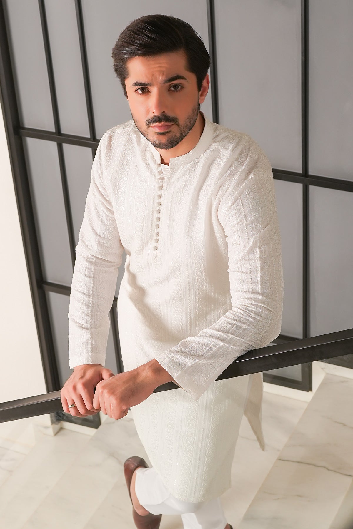 Off White Designer Kurta Pajama