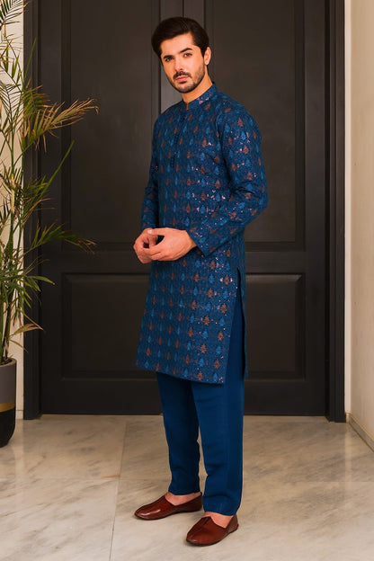 Royal Blue Designer Kurta Pajama
