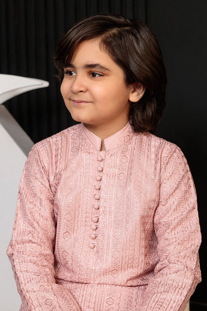 Kids Pink Designer Kurta Pajama
