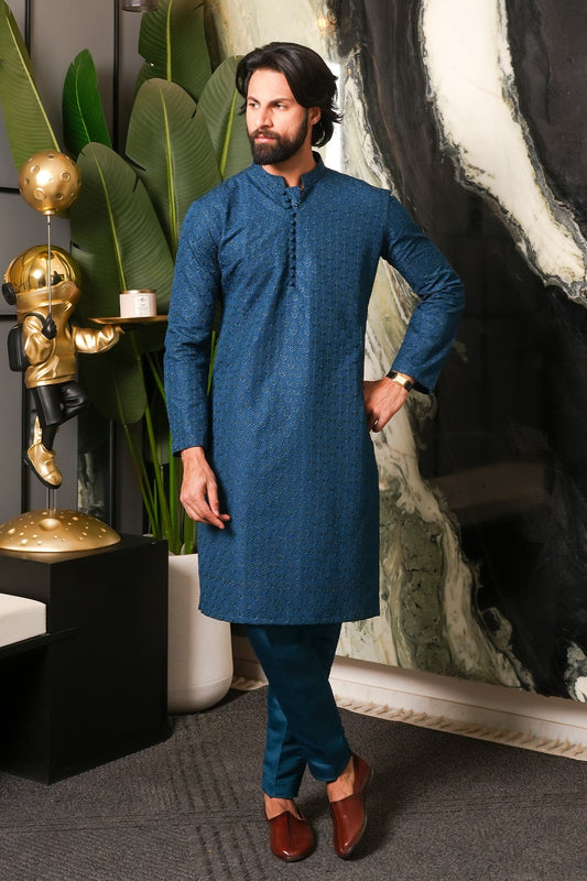Blue Designer Kurta Pajama