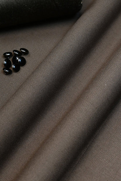 ESPRESSO BROWN UNSTITCHED KAMEEZ SHALWAR FABRIC