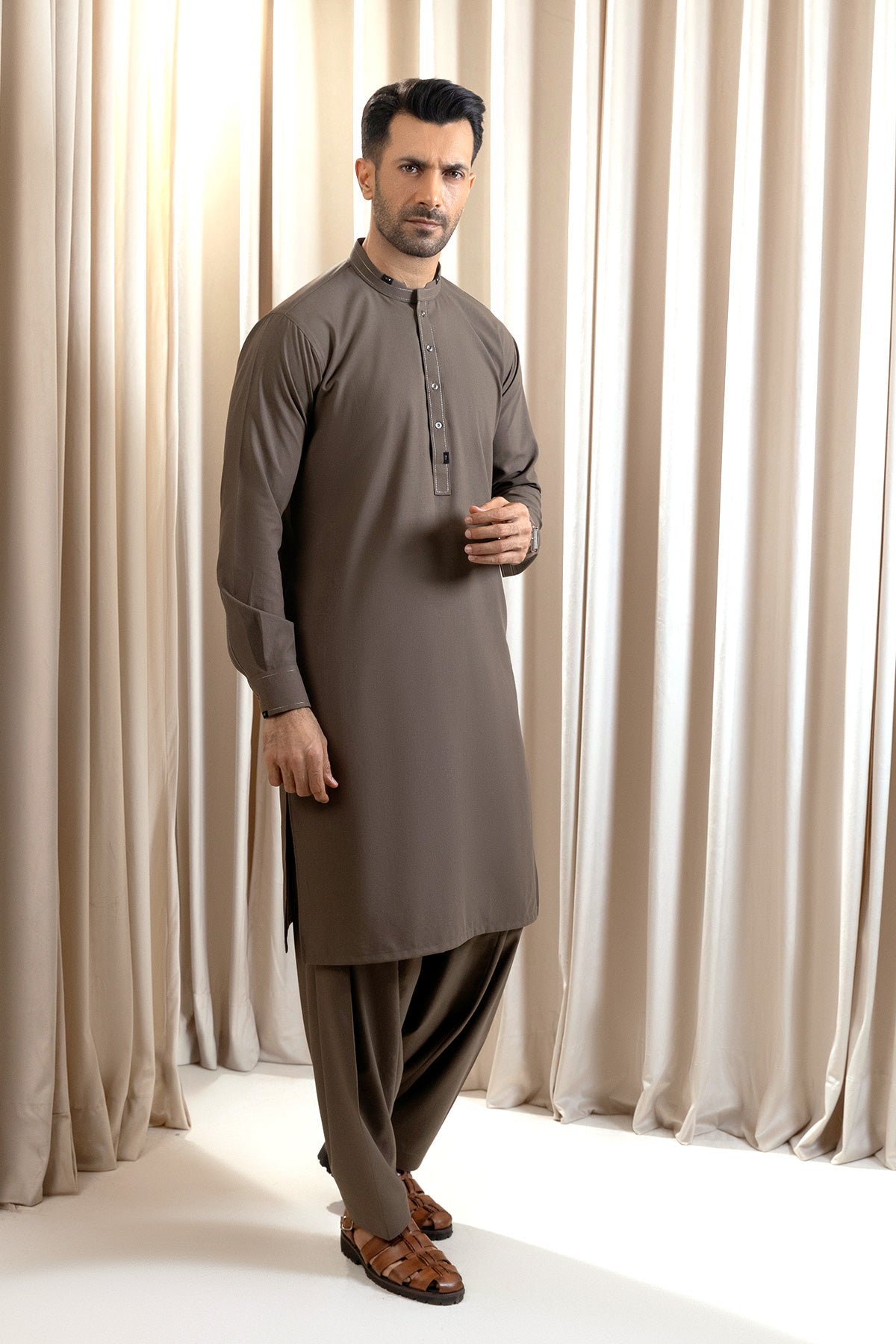 Men’s Slate Grey Waistcoat Set – Simple & Sophisticated