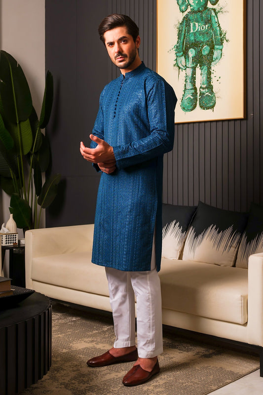 Royal Blue Designer Kurta Pajama