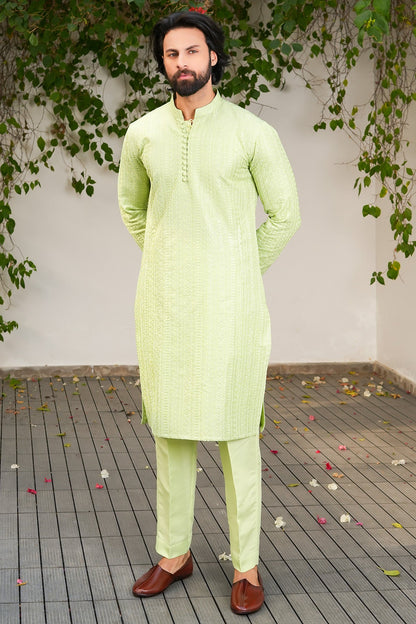 Pistachio Designer Kurta Pajama