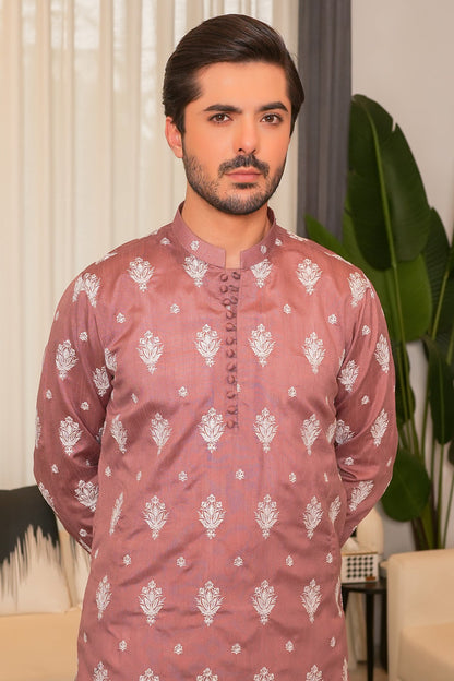 Peach Designer Kurta Pajama