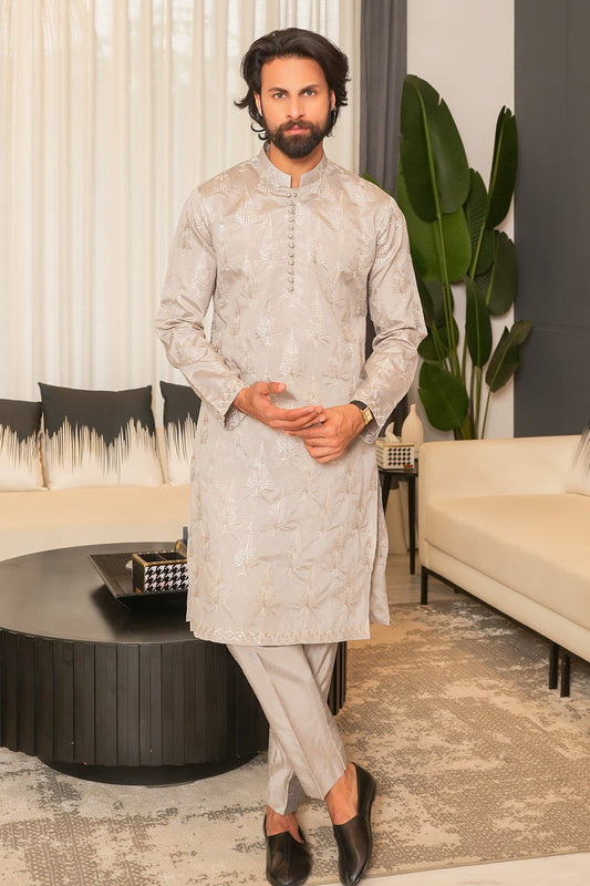 Grey Designer Kurta pajama