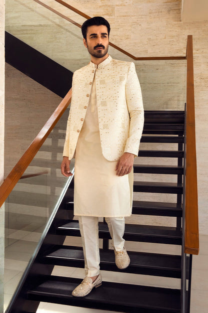 Ivory Elegance Embellished Kurta Set