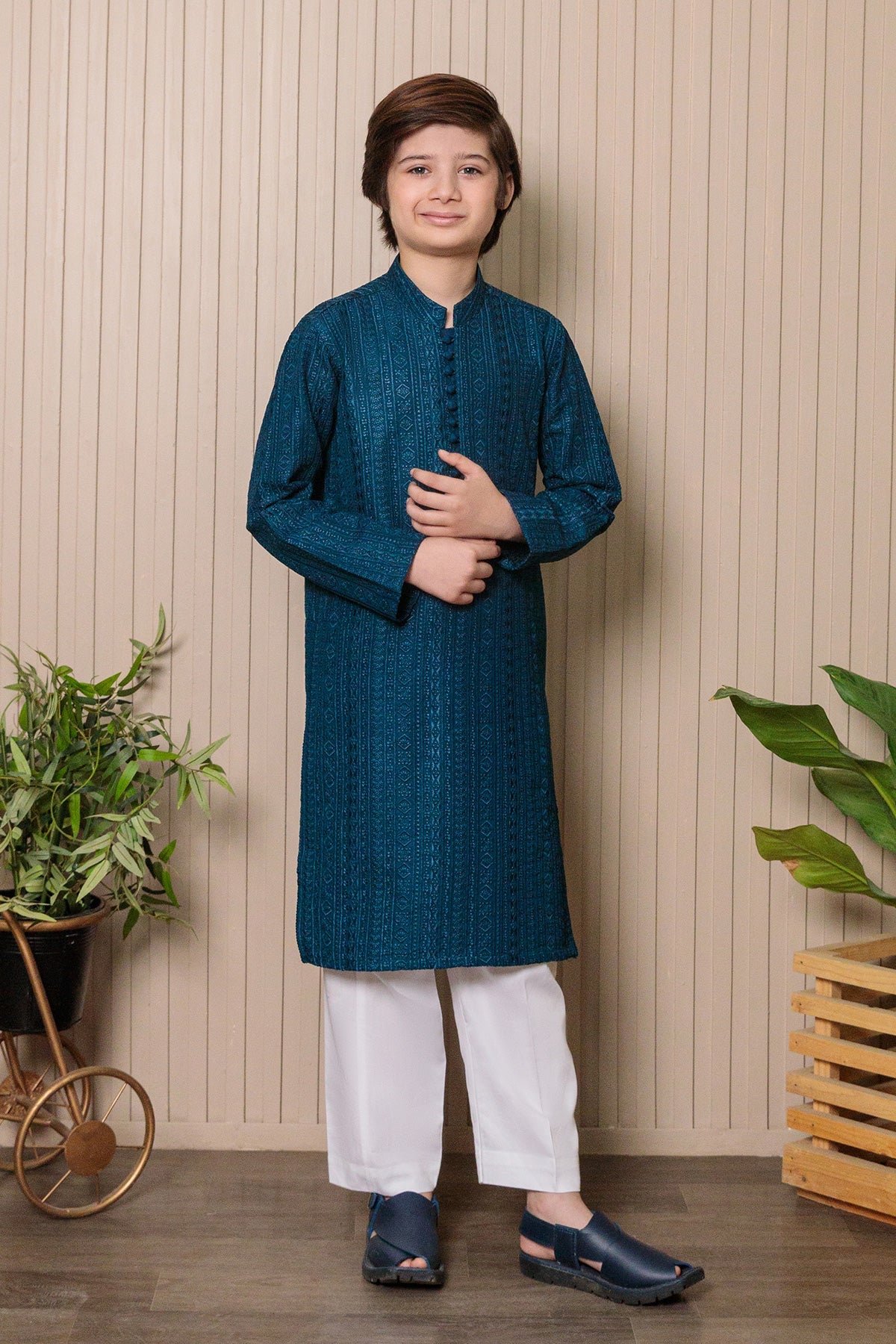 Kids Blue Designer Kurta Pajama
