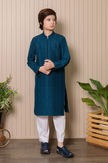 Kids Blue Designer Kurta Pajama